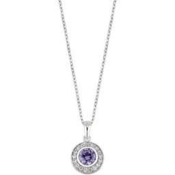 Lykken Casuals halsband violett halo silver 45cm