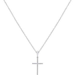 Lykken Crosses silverhalsband kors 45 cm