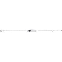 Lykken barn silver armband med bricka fotboll