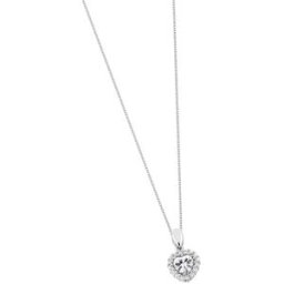 Lykken Hearts halo hjärthalsband silver 42+3 cm