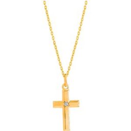 Top Gold silver kors med diamant 52 5672 1540