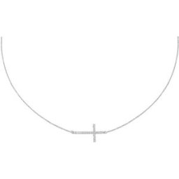 Lykken Crosses Kors silverhalsband sideways 45cm