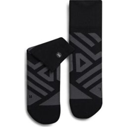 On Women's Performance High Sock Black/Shadow Black - Shadow XL
