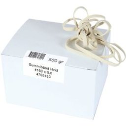 Gummiband 160x5mm 500g vit 260/fp