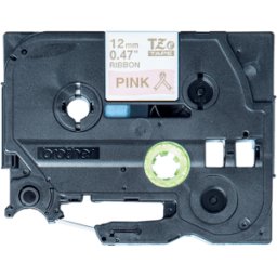 Tape BROTHER TZERE34 12mm guld pÃ¥ rosa