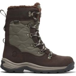 Timberland Women's Chocorua Tall Lace-Up Waterproof Snow Boot Dark Brown Full Grain 37.5