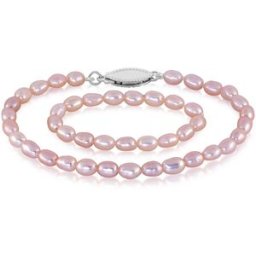 Lykken Pearls doppärlarmband rosa 15+8cm