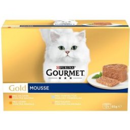 Gourmet Gold Mousse Kött & Fisk 12 X 85 G