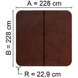 Kuben Spalock 228 X 228 R= 22,9cm Brunt Passar Sundance M.Fl. Förberett För Pop-Up Högtalare