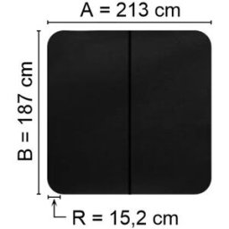 Kuben Spalock 213 X 187 R=15,2cm Svart Passar Viva Spa Idun