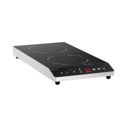 Induktionsplatta - 2 x 22 cm - 60 till 240 °C - Timer