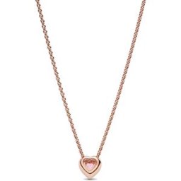 Pandora Timeless rosa hjärta halsband 388425C02-45