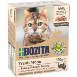 Bozita Bitar I Sås Kyckling & Kalkon 370 G