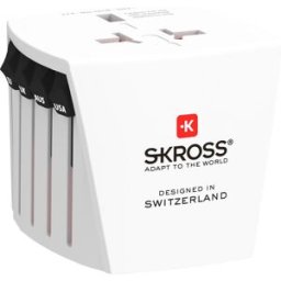 Skross reseadapter för anslutning till utländska eluttag i 220 länder
