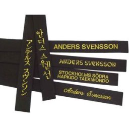 Budofitness Svart Bälte Med Brodyr