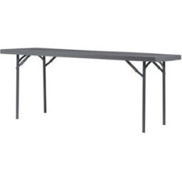 Hopfällbart bord Classic, plast/stål, mörkgrå, 1520X760mm