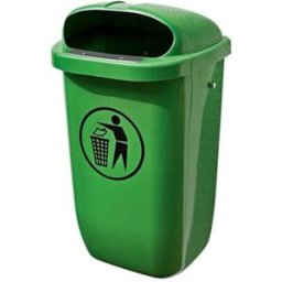 Soptunna Rudolf, volym 50 l, grön
