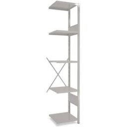 Lagerhylla Vit/Vit, halvutbyggnad, BxDxH 500x500x2500, öppen