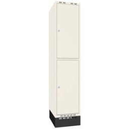 Klädskåp Sonesson Flex, 2 dörrar i 1 skåp, BxD 400x550 mm/skåp, vit dö