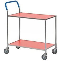 Bordsvagn Orust, med 2 laminathyllor, röd