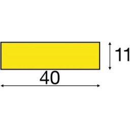 Ytskydd, 40x11 mmx1 m, rektangulär, liten, röd/vit