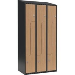 Z-skåp Fydor SMZ, 900x550x1900 mm, 6 dörrar i 3 skåp, sluttande tak, a