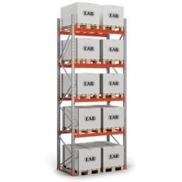 Pallställ Space grundsektion, B1100xH5000 mm för 10 pallar, 1000 kg/pa