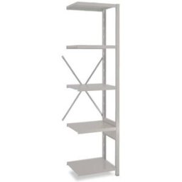 Lagerhylla Vit/Vit, halvutbyggnad, BxDxH 500x400x1960, öppen