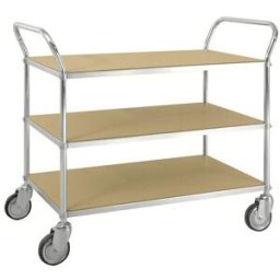 Hyllvagn Telma ESD, 4 länkhjul, 3 hyllor, LxBxH 1070 x 585 x 940 mm, 2