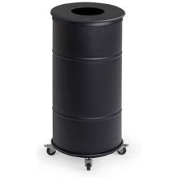 Soptunna Brooklyn Bin Big, H 810 mm, hjul, singel med lock, svart