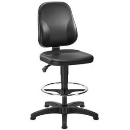 Kontorsstol Elinor, med glidfötter och fotring, 580 – 850 mm