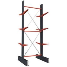 Grenställ Attillo, dubbelsidig, HxB 3500 x 1500 mm, arm 600 mm, grunds
