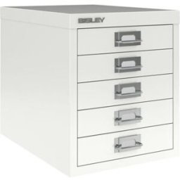 BISLEY Hurts Classic 12, 5 lådor A4, vit