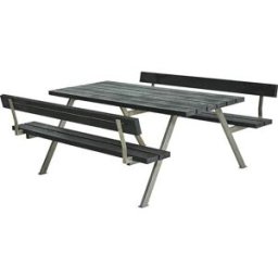 Bänkbord Dante Komposit, med ryggstöd, för 6 personer, längd 1770 mm g