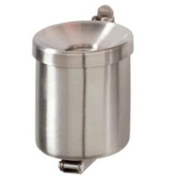 Vägghängd askkopp, H 100 mm, Ø 90 mm, rostfri