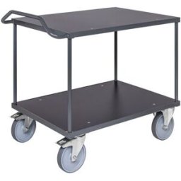 Rullvagn Nean, LxBxH 1310x800x965 mm, med broms, grå