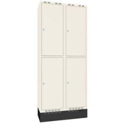 Klädskåp Sonesson Flex, 4 dörrar i 2 skåp, BxD 400x400 mm/skåp, vit dö