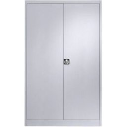 Plåtskåp Universal, BxDxH 1200x420x1950 silver med dubbeldörr