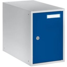 Småfacksskåp Kyro, BxDxH 250x450x350 mm, mörkblå/ljusgrå