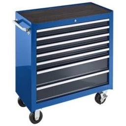 Verktygsvagn Arne, HxBxD 1010 x 914 x 458 mm, 7 lådor, blå