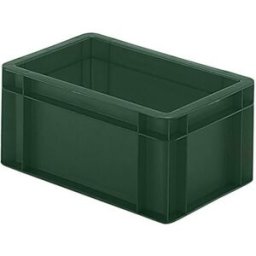 Plastback Teff med tät sida och botten, LxBxH 300x200x145 mm, grön, 5-