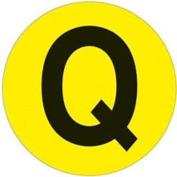 Golvmärkning PVC, Ø190 mm, 10-pack, Bokstav Q