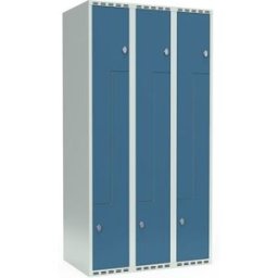 Z-skåp Fydor SMZ, BxDxH 900x550x1752 mm, 6 dörrar i 3 skåp, plant tak,