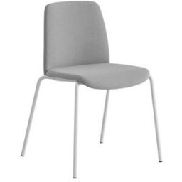 Stol Helmer, sits/ryggstöd stoppade, 4-pack, sits ljusgrå, underrede v