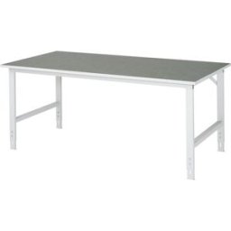 Arbetsbord Rickard, underrede 60 x 30 mm, linoleumskiva, BxD 2000 x 10