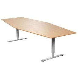 Konferensbord Grande, 2800x1200 mm, bok/silver
