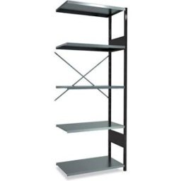 Lagerhylla Svart/Galvad, utbyggnad, BxDxH 965x500x2500, öppen