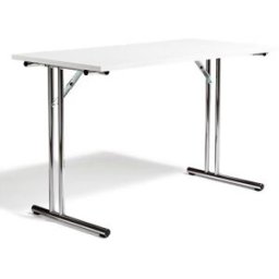 Konferensbord Byggbar, LxB 1200x600 mm, vit/krom