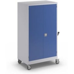 Verkstadsskåp på hjul Helge, HxBxD 1680 x 920 x 610 mm, gentianblå RAL