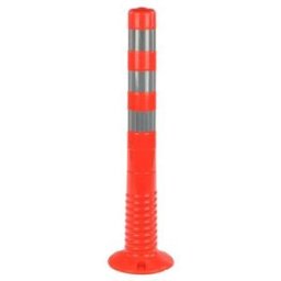 Trafikpollare Vinne, gummi, Hxø 750x80 mm, orange/silver